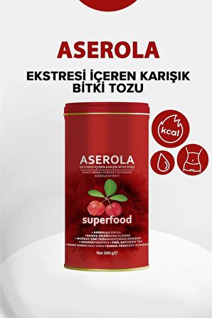 Aserola Ekstresi İçeren Karışık Bitki Tozu 200 GR Metal Kutu