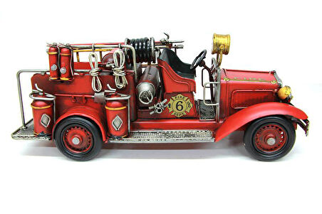 Dekoratif Metal İtfaye Arabası Biblo Dekoratif Hediyelik