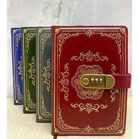 Özel Tasarım Şifreli Deri Defter