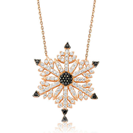 925 Ayar Gümüş Kar Tanesi Kadın Gümüş Kolye