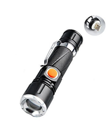 P50 LED ŞARJLI MIKNATISLI USB EL FENERİ