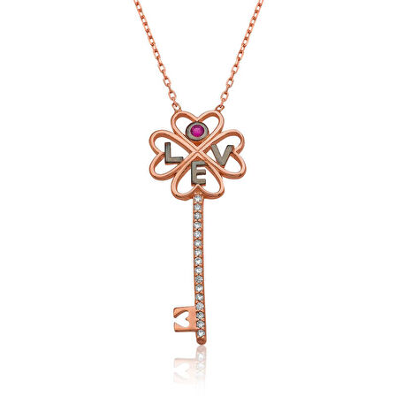 925 Ayar Gümüş Anahtar Kadın Gümüş Kolye