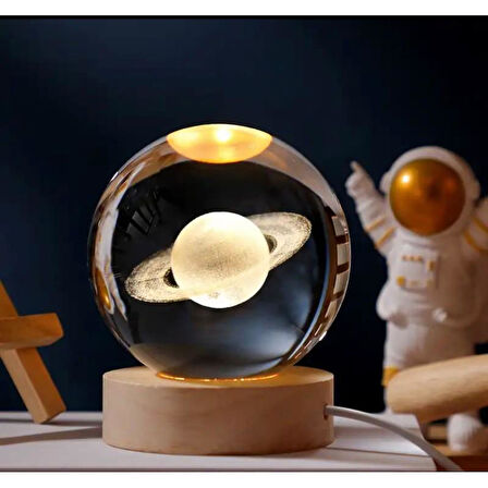 Galaksi Renk Değiştiren Işıklı Cam Küre 6cm