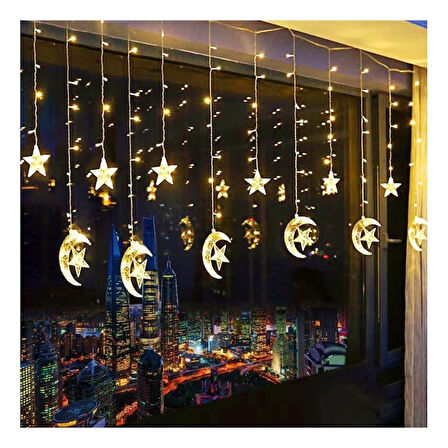Ay Yıldız Perde Led Günışığı Fişli