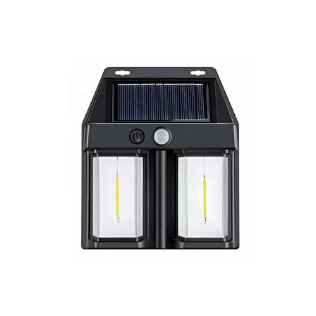 Ampul İkili Solar Duvar Aplik Güneş Enerjili Hareket Sensörlü