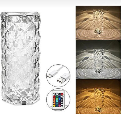 Kristal Led Dokunmatik Masa Lambası
