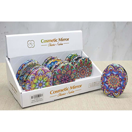 Taşlı El Aynası Oval İnce