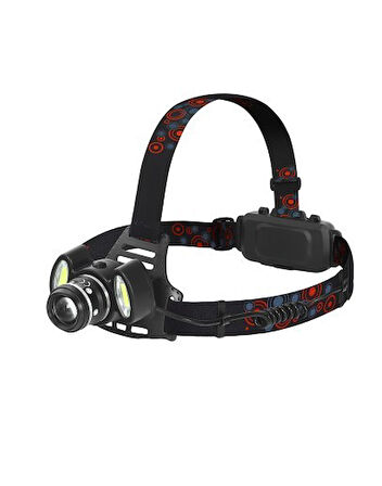 6000 LÜMEN 3 BAŞLIK ŞARJLI KAFA LAMBASI