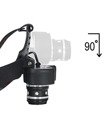 6000 LÜMEN 3 BAŞLIK ŞARJLI KAFA LAMBASI