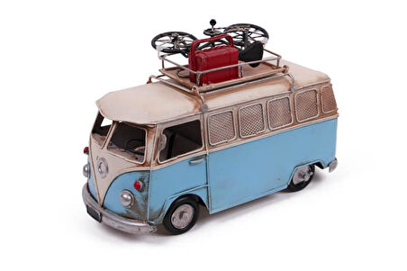 Dekoratif Metal Minibüs Çerçeveli ve Kumbaralı Hediyelik