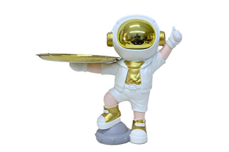 Astronot Servis Tabaklı Biblo