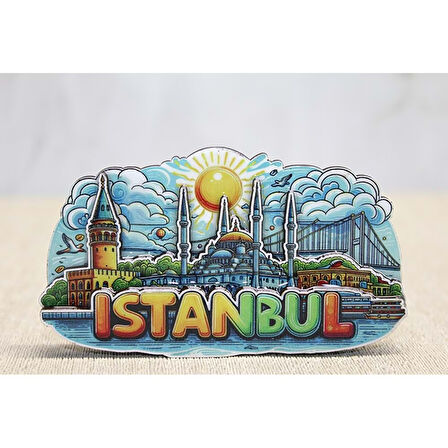 Ahşap İstanbul Temalı Magnet