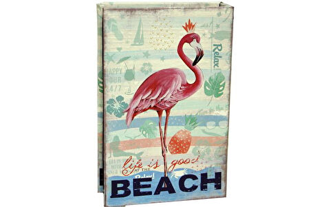 Kutu Kitap Aynalı Flamingo Dekoratiif Hediyelik