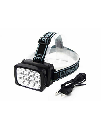 12 Ledli Güçlü Şarjlı Kafa Lambası