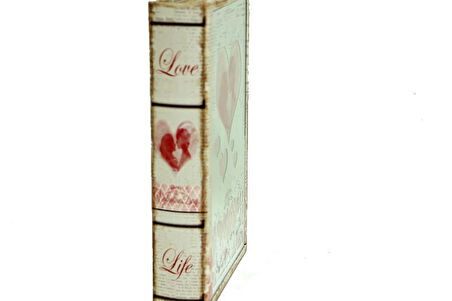 Kutu Kitap Aynalı Valentine Dekoratif Hediyelik