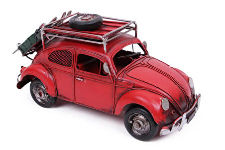 Dekoratif Metal Araba Çerçeveli ve Kumbaralı Hediyelik