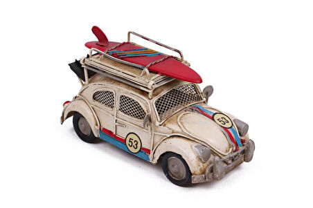 Dekoratif Metal Araba Çerçeveli ve Kumbaralı Hediyelik