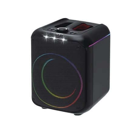Evimdeyokyok F39 Taşınabilir Hoparlör 25W Siyah 2 Adet Mikrofonlu Bluetooth 5.3 RGB Işıklı