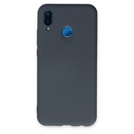 Huawei P20 Lite Kılıf Nano İçi Kadife Silikon - Gri