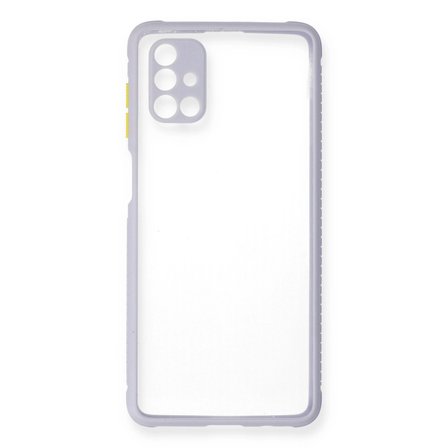 Samsung Uyumlu Galaxy M51 Kılıf Miami Şeffaf Silikon - Lila