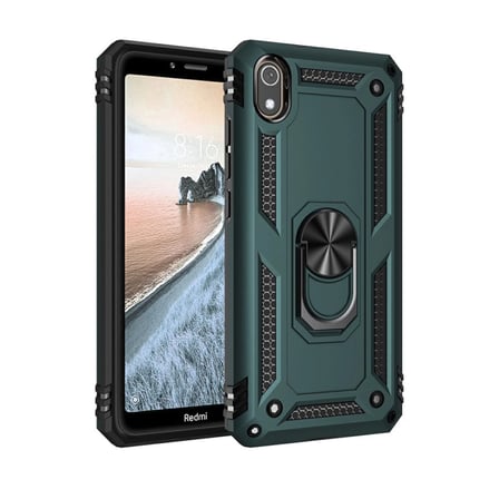 Xiaomi Uyumlu Redmi 7a Kılıf Sofya Yüzüklü Silikon Kapak - Yeşil