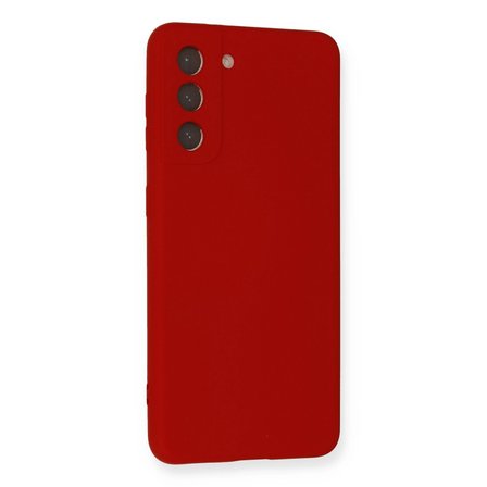 Samsung Uyumlu Galaxy S21 Kılıf Nano İçi Kadife Silikon - Kırmızı