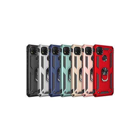 Xiaomi Uyumlu Redmi 9c Kılıf Sofya Yüzüklü Silikon Kapak - Gold