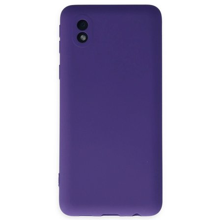 Samsung Uyumlu Galaxy A01 Core Kılıf Nano İçi Kadife Silikon - Mor