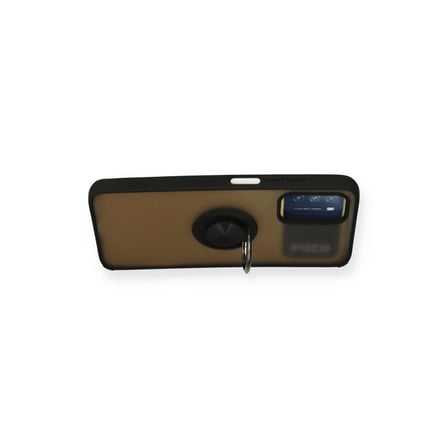 Xiaomi Uyumlu Redmi 9t Kılıf Montreal Yüzüklü Silikon Kapak - Siyah