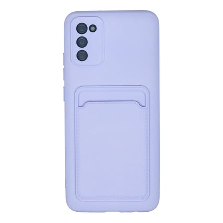 Newface Samsung Galaxy A02s Kılıf Kelvin Kartvizitli Silikon - Lila - Lila