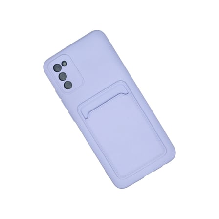 Newface Samsung Galaxy A02s Kılıf Kelvin Kartvizitli Silikon - Lila - Lila