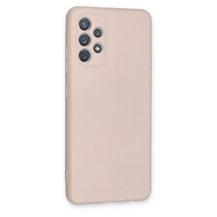Samsung Uyumlu Galaxy A72 Kılıf Nano İçi Kadife Silikon - Pudra