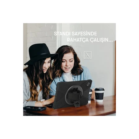 Samsung Uyumlu Galaxy X200 Tab A8 10.5 Kılıf Amazing Tablet Kapak - Kırmızı