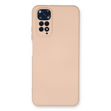 Xiaomi Uyumlu Redmi Note 11 Kılıf Nano İçi Kadife Silikon - Pudra