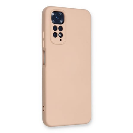 Xiaomi Uyumlu Redmi Note 11 Kılıf Nano İçi Kadife Silikon - Pudra