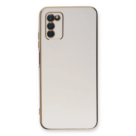 Samsung Uyumlu Galaxy A03s Kılıf Volet Silikon - Beyaz
