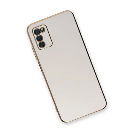 Samsung Uyumlu Galaxy A03s Kılıf Volet Silikon - Beyaz