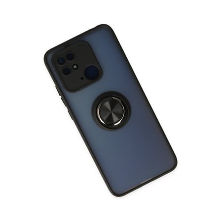 Xiaomi Uyumlu Redmi 10c Kılıf Montreal Yüzüklü Silikon Kapak - Siyah
