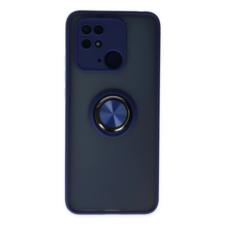 Xiaomi Uyumlu Redmi 10c Kılıf Montreal Yüzüklü Silikon Kapak - Lacivert