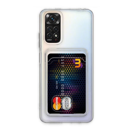 Xiaomi Uyumlu Redmi Note 11 Kılıf Kart Şeffaf Silikon - Şeffaf