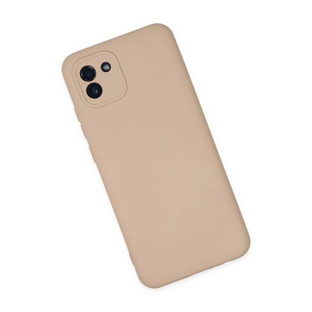 Samsung Uyumlu Galaxy A03 Kılıf Nano İçi Kadife Silikon - Pudra