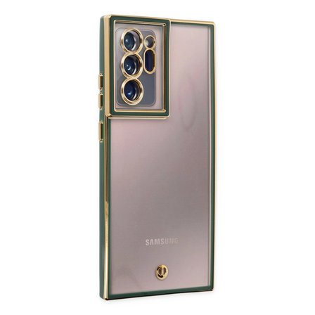 Samsung Uyumlu Galaxy Note 20 Ultra Kılıf Liva Lens Silikon - Yeşil