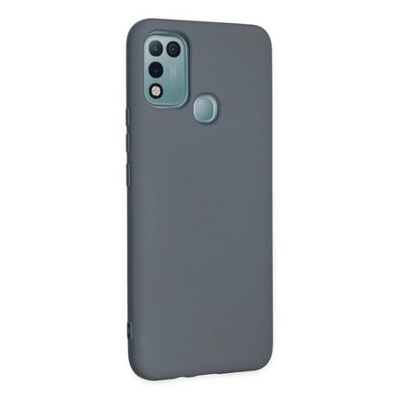 İnfinix Hot 10 Play Kılıf Nano İçi Kadife Silikon - Gri