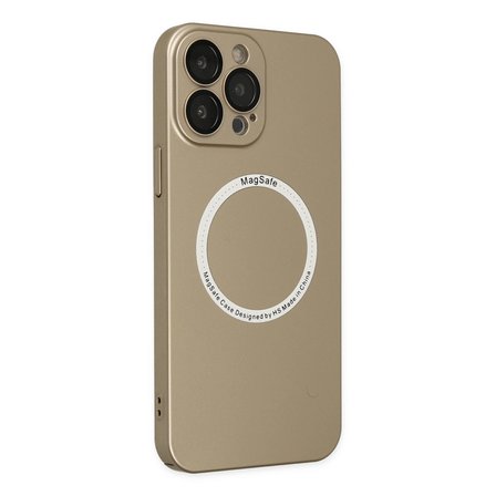 Apple Uyumlu İphone 14 Pro Kılıf Jack Magneticsafe Lens Silikon - Gold