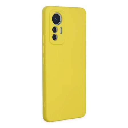 Xiaomi Uyumlu Mi 12 Lite Kılıf Nano İçi Kadife Silikon - Sarı