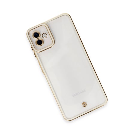 Samsung Uyumlu Galaxy A04 Kılıf Liva Lens Silikon - Beyaz