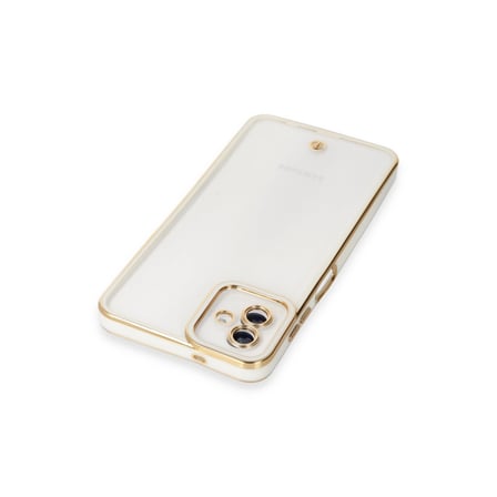 Samsung Uyumlu Galaxy A04 Kılıf Liva Lens Silikon - Beyaz