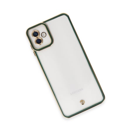 Samsung Uyumlu Galaxy A04 Kılıf Liva Lens Silikon - Yeşil