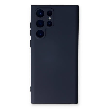 Samsung Uyumlu Galaxy S23 Ultra Kılıf Nano İçi Kadife Silikon - Lacivert