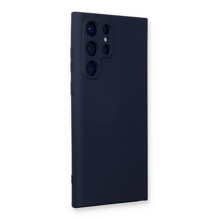 Samsung Uyumlu Galaxy S23 Ultra Kılıf Nano İçi Kadife Silikon - Lacivert